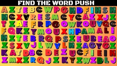 Brain Teaser For IQ Test: 99% Will Fail To Find The word Push In The Picture